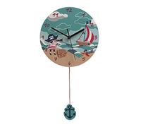 Premier Housewares Pirate Orologio da Parete, PVC, Multicolore, 23x4x23 cm