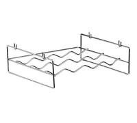 Premier Housewares Portabottiglie per 4 Bottiglie, Cromato, Filo Cromo, Argento, 34 x 36 x 11 cm