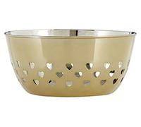 Premier Housewares PREM-0507455 Contenitore con Modello Cuori, Acciaio Inossidabile, Dorato, 20x20x9 cm