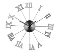 Premier Housewares PREM-2200612 Orologio da Parete, Metallo, Argento, 51x4x51 cm