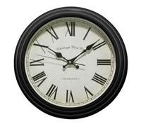 Premier Housewares PREM-2200615 Orologio da Parete, Nero, 36x8x36 cm