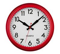 Premier Housewares PREM-2200664 Orologio da Parete, Metallo, Rosso, 38x10x38 cm
