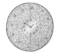 Premier Housewares PREM-2200829 Orologio da Parete, Cristallo, Argento, 60x6x60 cm