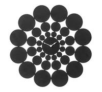 Premier Housewares PREM-2200835 Orologio da Parete, Metallo, Nero, 51x4x51 cm