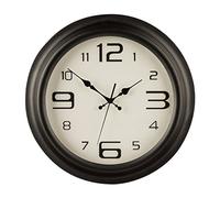 Premier Housewares PREM-2200855 Orologio da Parete, Metallo, Nero, 44x9x44 cm