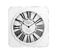 Premier Housewares PREM-2200872 Orologio da Parete, Metallo, Bianco, 38x6x38 cm