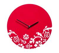 Premier Housewares PREM-2200874 Orologio da Parete, Acrilico, Rosso, 30x3x30 cm