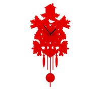 Premier Housewares PREM-2200877 Orologio da Parete, Acrilico, Rosso, 30x4x60 cm