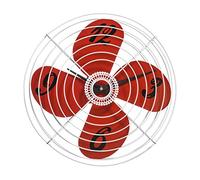 Premier Housewares PREM-2200889 Orologio da Parete, Metallo, Rosso, 38x5x38 cm