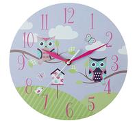Premier Housewares PREM-2201007 Orologio da Muro per Bambini, Legno, Multicolore, 10x10x10 cm