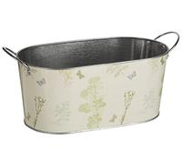 Premier Housewares PREM-2450018 Recipiente da Giardino, Acciaio, Chiaro/Verde, 18.5x42x15 cm