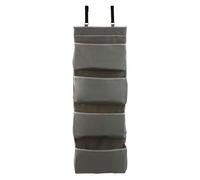 Premier Housewares, scaffale da porta a 4 scomparti da appendere, Poliestere, Grigio/Verde, 10 x 34 x 90 cm