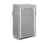Premier Housewares Scarpiera Richiudibile, Poliestere/Cotone/Rayon, Grigio