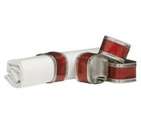 Premier Housewares Set di 4 anelli portatovaglioli con brillantini, colore: Rosso