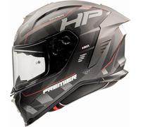 Premier Hyper HP 92 BM Casco, nero-grigio-rosso, taglia XS per maschi