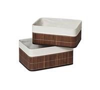 Premier Kankyo Set di 2 Scatole Kankyo, bambù, Cartone, Cotone, Marrone