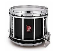 Premier Marching HTS 800 Rullante 14"x12", Alluminio Lucido, Ebony Black | Rullante da Banda Alta Tensione 14x12, Guscio in Betulla Massiccio 7 Strati, Cerchi in Alluminio Fuso, Sistema Unico