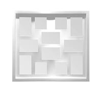 Premier Multi Cornice, Bianco, 12 Foto, Glass, Plastic, Multicolore, 4 x 53 x 48 cm
