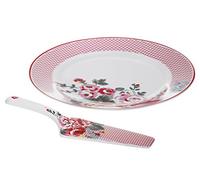 Premier Pippa Piatto Torta con Paletta, New Bone China, Multicolore