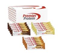 Premier Protein - Protein Bar Deluxe 40% - Multiflavourbox - 15x50g - basso contenuto di zuccheri - low carb - senza olio di palma