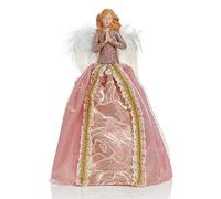 Premier Puntale per albero di Natale a forma di fatina a forma di angelo, colore oro rosa