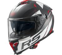 Premier Typhoon RS 2 BM Casco, nero-bianco-rosso, taglia L per maschi