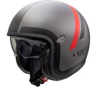 Premier Vintage Evo DO 17, casco aperto M female Opaco Grigio Scuro/Nero/Rosso