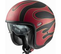 Premier Vintage FR 2 BM Casco Jet, nero-rosso, taglia M per maschi