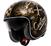 Premier Vintage OP 9 BM Casco Jet, grigio-giallo, taglia XS per maschi