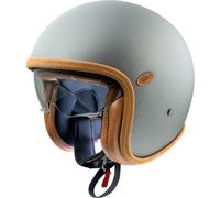 Premier Vintage Platinum BM, casco a getto XS male Grigio Opaco/Marrone