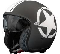 Casco jet Premier VINTAGE STAR 8 BM 22.06 in fibra Bianco M
