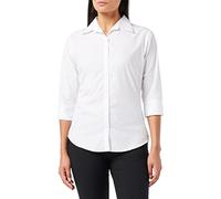 Premier Workwear Ladies Poplin Blouse 3/4 Sleeved Camicia, Bianco (White), 40 (Taglia Produttore: 12) Donna