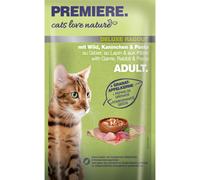 PREMIERE Deluxe Ragout Cat Busta Multipack 24x100G SELVAGGINA CONIGLIO E PASTA