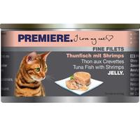 Premiere Fine Filets Cat Lattina Multipack 12x100G TONNO CON GAMBERI