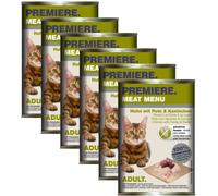 PREMIERE Kit Risparmio 6x400G Meat Menu Cat POLLO CON TACCHINO E CONIGLIO