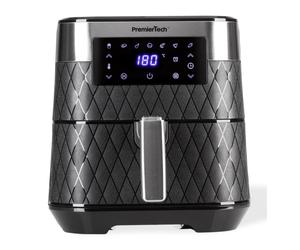 PremierTech Friggitrice ad Aria Calda da 5,5 Litri - Display Digitale,Timer, 7 Programmi, Cottura a 360°, Salutare, Temperatura max 200°C - PT55LAF
