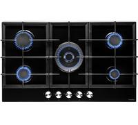 PremierTech PC905G Piano cottura a gas 90cm (86cm) Nero 5 fuochi in Vetro