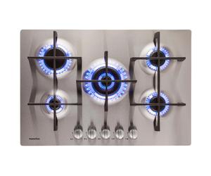 PremierTech Piano cottura a gas 5 fuochi 75cm Inox Luxury PT755LX