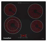 PT-PC4C PremierTech Piano Cottura 4 Fuochi Vetroceramica 60cm Elettrico da incasso Display Led Touch Control