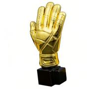 Premio Trofeo per Il Portiere con Design a Forma di Guanto per la Celebrazione del Calcio Coppa Decorativa da 10,2 Pollici (Placcato Oro)