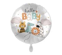 Premioloon ABC18 - Palloncino rotondo con scritta "Ciao Baby Amici", diametro: 43 cm