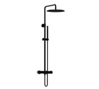 PREMIUM 100 sistema doccia esterno con gruppo doccia termostatico, PR1147, 100 nero opaco [Rubinetteria Bagno > Colonne Doccia]