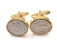 Premium 1948 Lucky Irish Threepence 3D per un 77° compleanno o anniversario gemelli HT GLD, taglia unica, placcato oro, altri tipi di chiusura