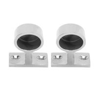 Premium 316 Stainless Steel Stanchion Hand Rail Fitting 2 Pack Mirror Polished Rustproof Boat Handrail Base with Flexible Angle Adjustment for Yachts Inflatable Boats Commercial (22mm)