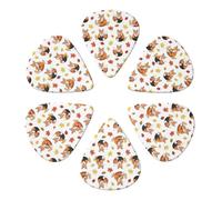 Premium 351 Shape Plectrums 6-Pack Autumn Foxes, plettri per chitarra elettrica, basso e acustica, qualità professionale 0,46-0,96 mm