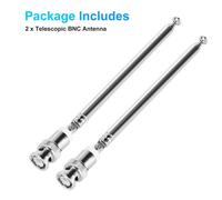 Premium 7 sezioni antenna telescopica BNC per scanner radio VHF UHF AM FM (2 pz)