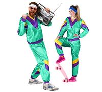 Premium 80s & 90s Retro Tracksuit I Assianzug I Costume I Gangster I Prolet I Bad Taste I Assi I Men I Ladies I Motto I Carnival I Fasching (Mint I Purple I Yellow, L)