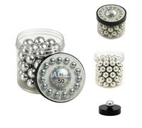 Premium Aluminum Balls in 50 caliber - 12.5mm Precision-Machined Projectiles (50pcs) - Solid Aluminum Ammo for HDR & HDP Pistols - Reusable, Polished Finish