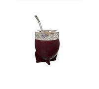 Premium Artigianal Mate e Bombilla Set - Imperial Zucca Mate - con Bombilla in acciaio inox - Marrone