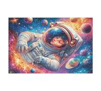 Premium Astronaut Space Galaxy Cosmic Fantasy Puzzle 1000 Pezzi Per Adulti Stimolante Divertente E Coinvolgente Ideale Per Passatempi E Famiglia 1000 PCS（75x50cm）